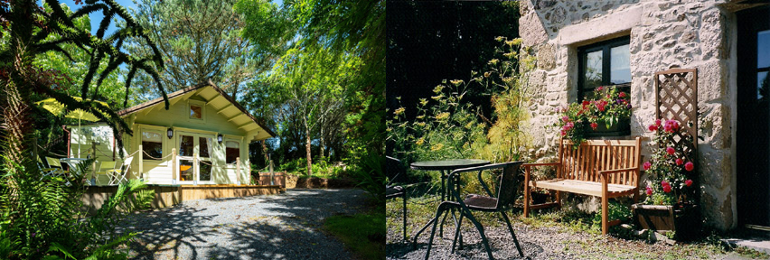The Cabin (left) and The Little Barn